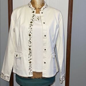 Susan Bristol TWO (2) Piece | Safari Line | Jacket and Matching Top Size 8